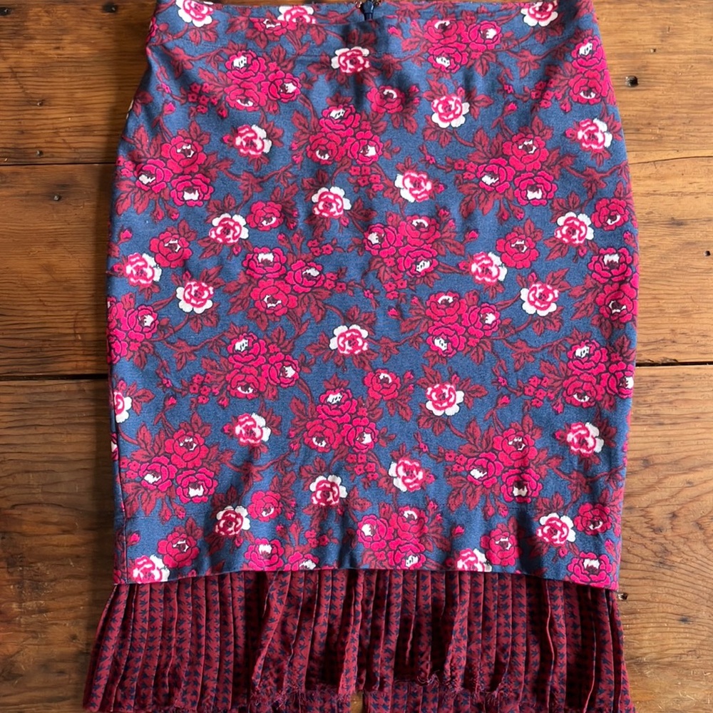 Anthropologie floral pencil skirt